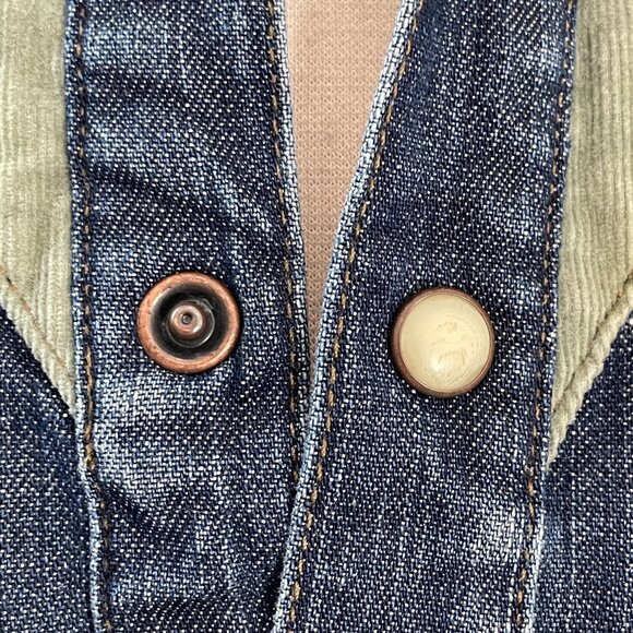 Earl Jean Womens Medium Denim Western Shirt Vintage ASO Lorelai Gilmore Girls - Picture 10 of 13